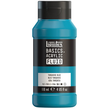 LQX BASICS FLUID ACRYLIC 118ML TURQUOISE BLUE 887452056027 [NA]