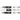 LQX ACRYLIC MARKER SET 3X 2-4MM MONOCHROMES [CONTENTS] 887452003007