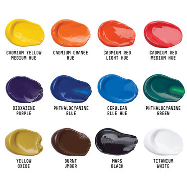 LQX BASICS 12x4ML PAINT STRIP SET 887452030737 [SWATCHES]